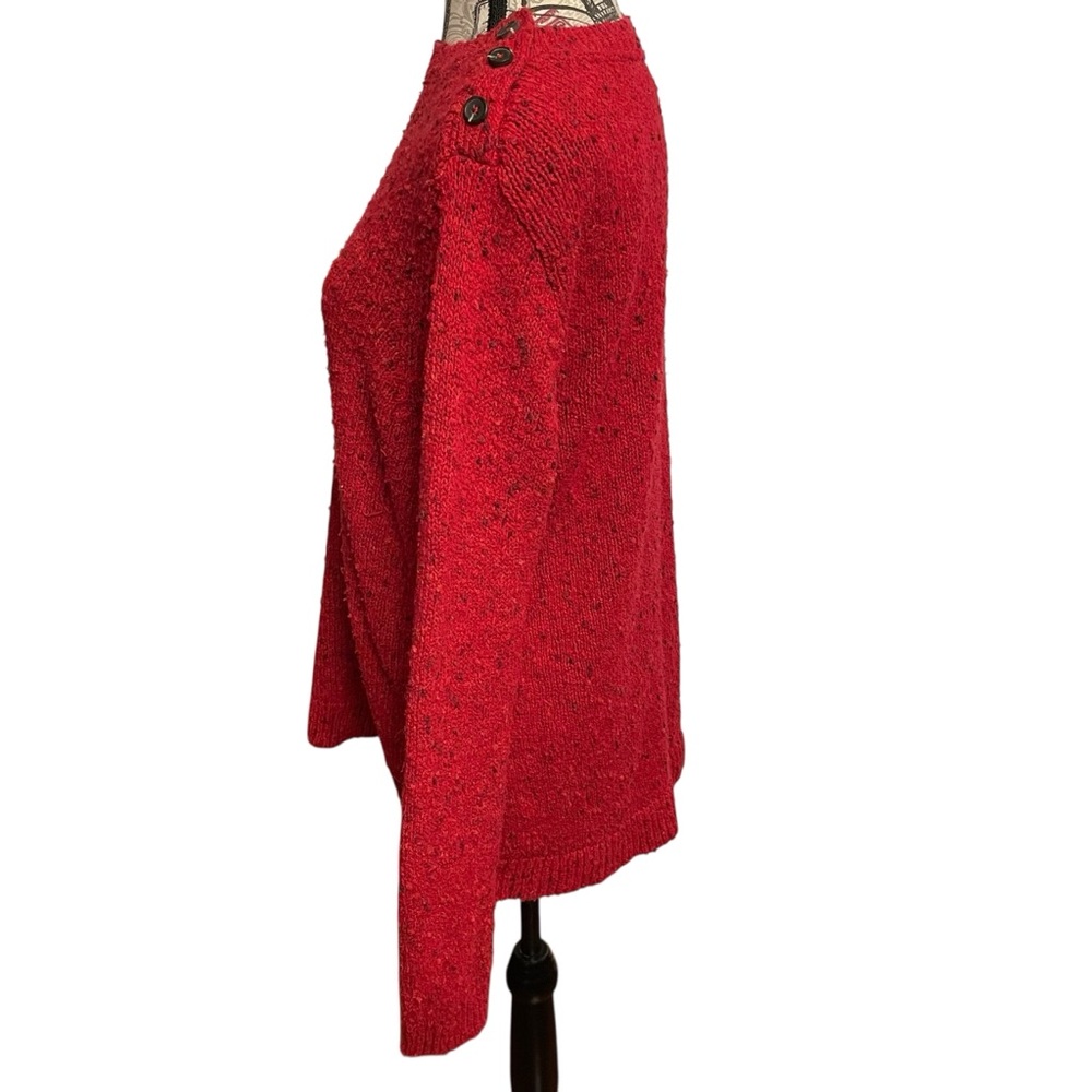J. Jill Vibrant Red Women's Crew Neck Sweater - Picture 2 of 7